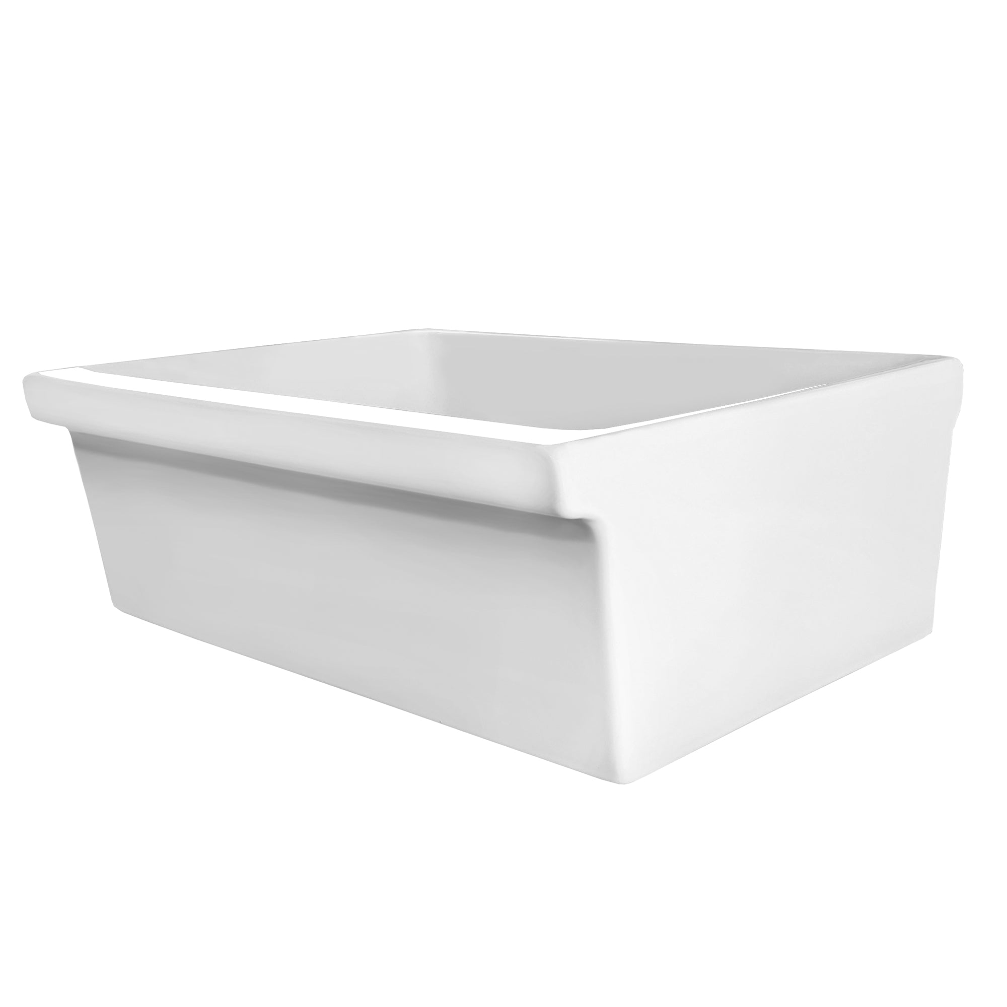 Reversible single bowl fireclay kitchen sinks: 2½” lip, 2” lip front apron