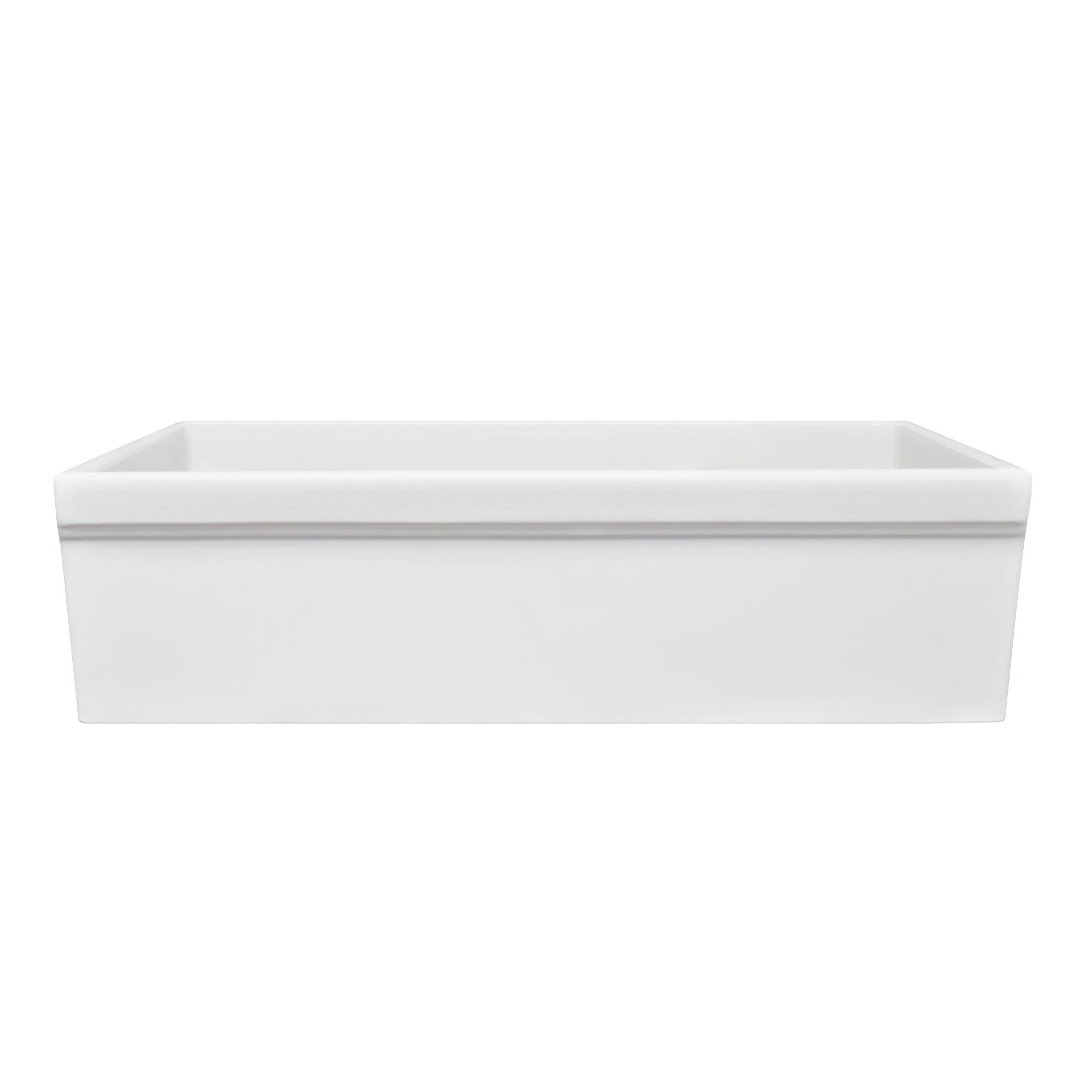 Reversible single bowl fireclay kitchen sinks: 2½” lip, 2” lip front apron