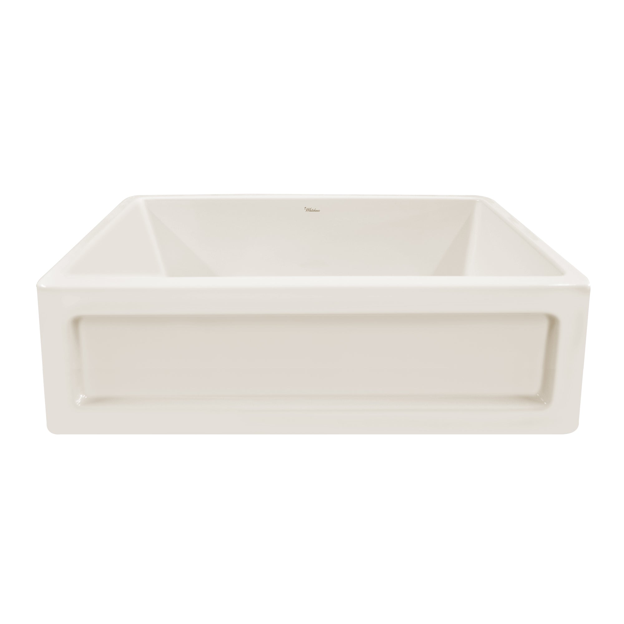 33" reversible single bowl fireclay kitchen sink: shaker panel, beveled front apron