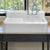 42" Single Bowl Fireclay Kitchen/Utility Sink with Integral Drainboard and High Backsplash
