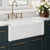 Reversible Fireclay Kitchen Sinks With Grid: Three Edge Frame, Plain Front Apron