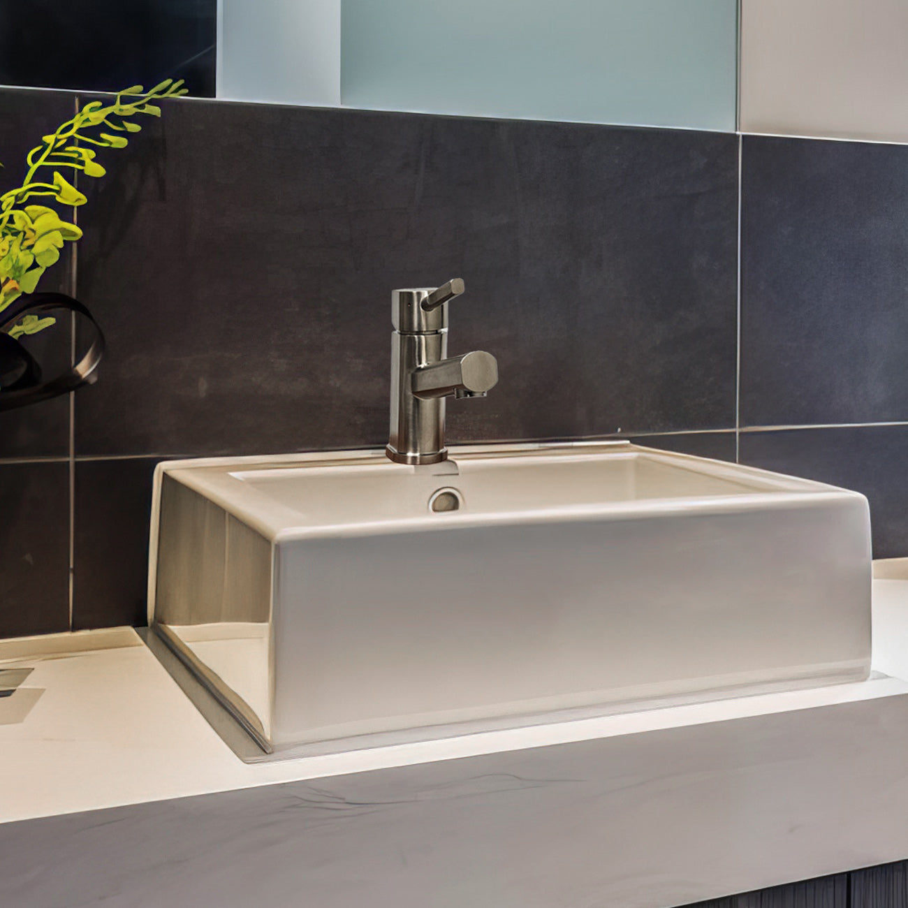 Solid Stainless Steel, Single Hole, Single Lever Lavatory Faucet