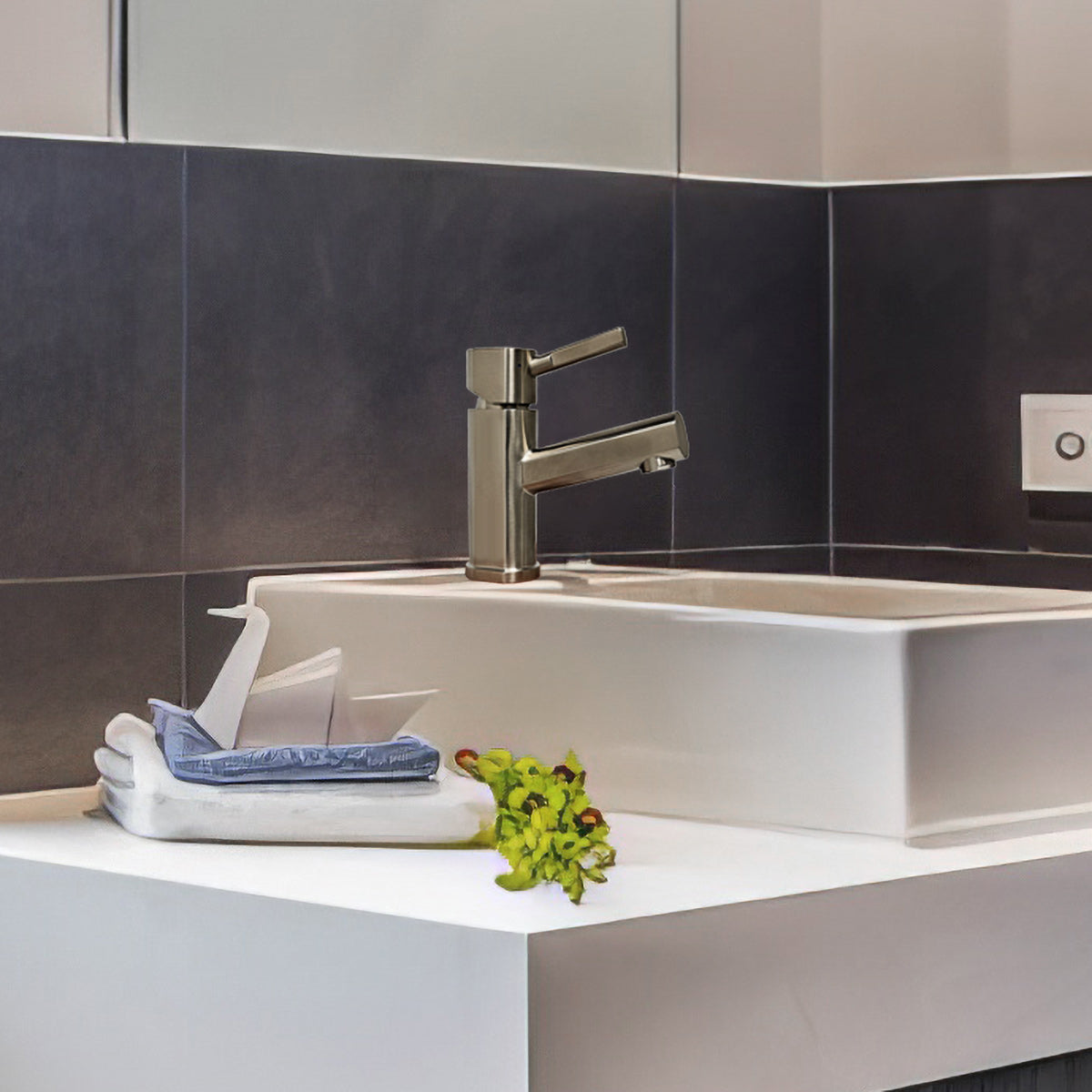 Solid Stainless Steel, Single Hole, Single Lever Lavatory Faucet