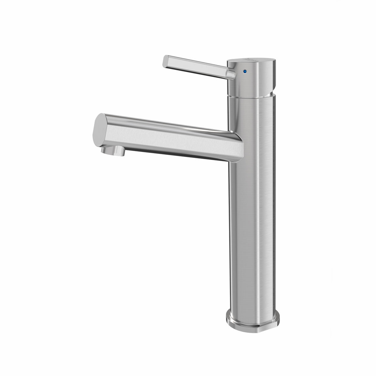 Lead-free solid stainless steel single lever elevated lavatory faucet