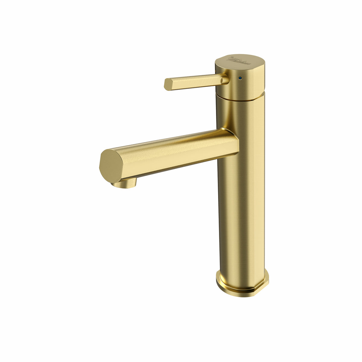Lead-free solid stainless steel single lever elevated lavatory faucet