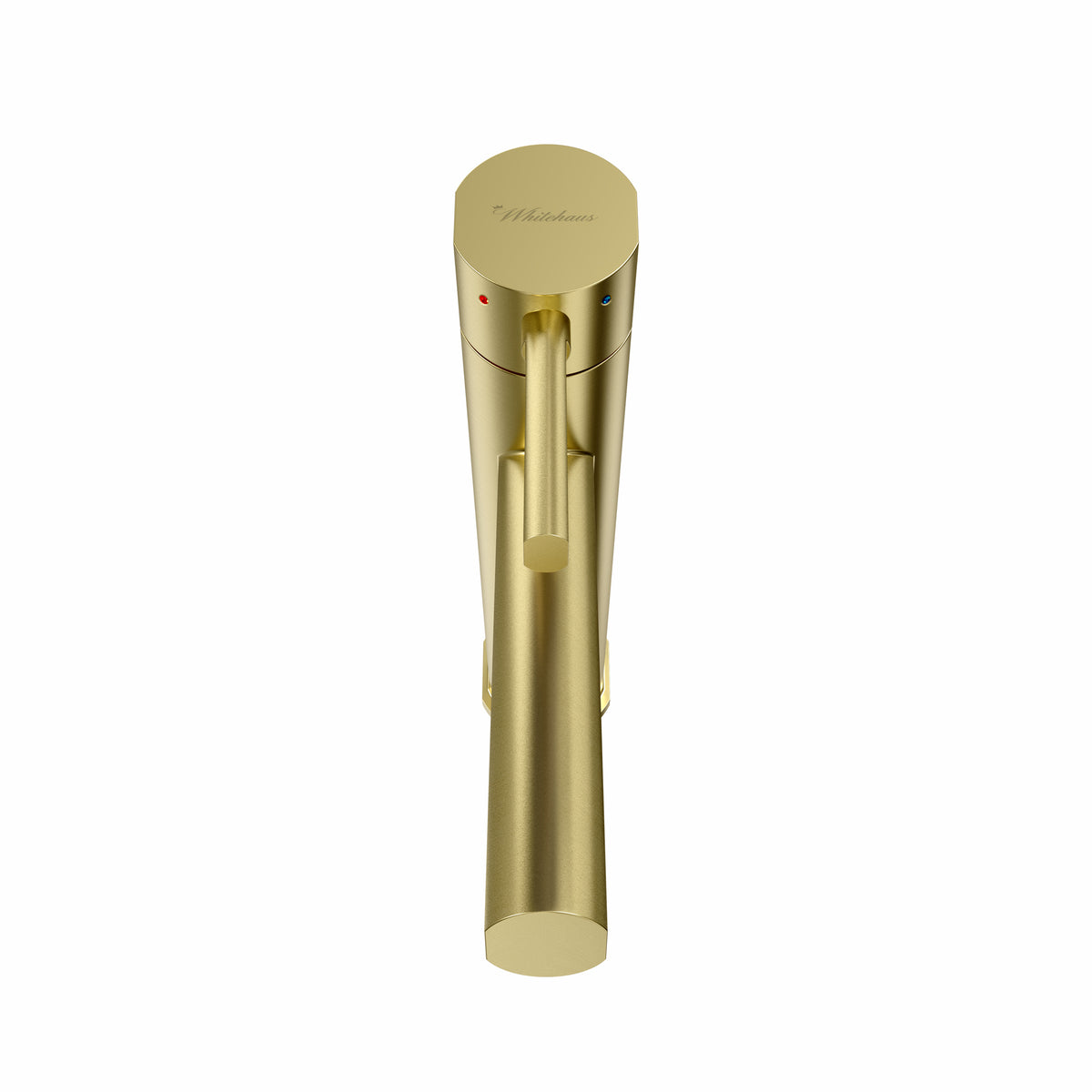 Lead-free solid stainless steel single lever elevated lavatory faucet