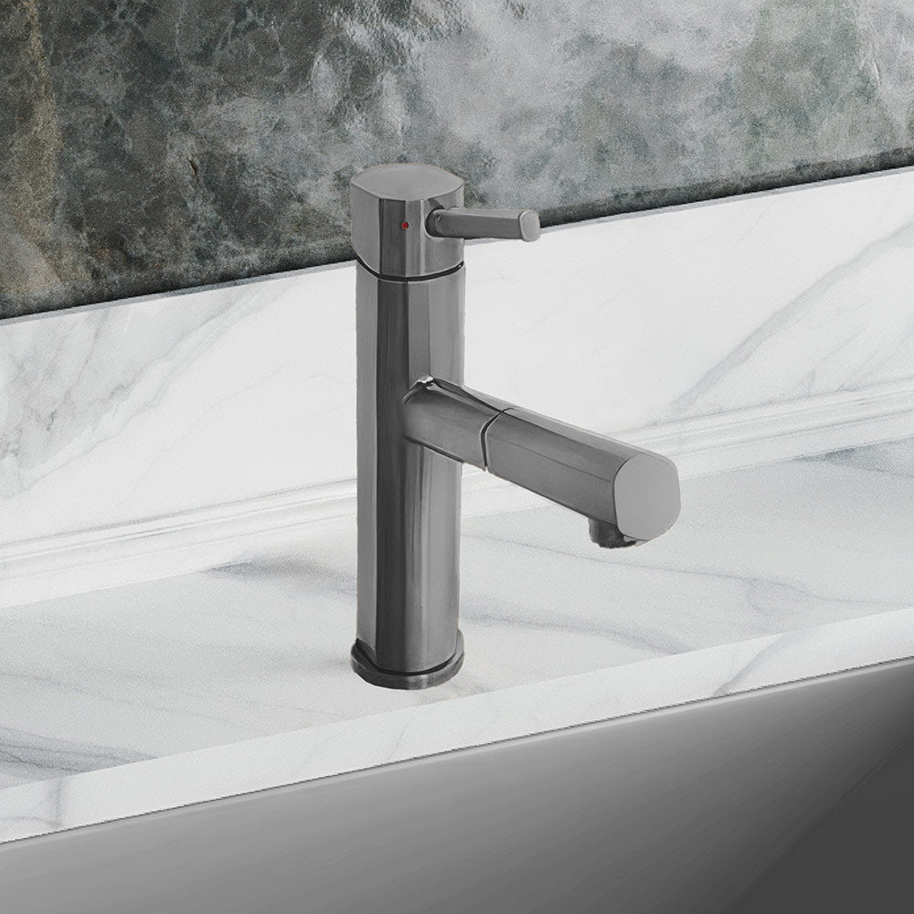 Stainless Steel Single Lever Kitchen Faucet with Pull-out Head and Stream Mode