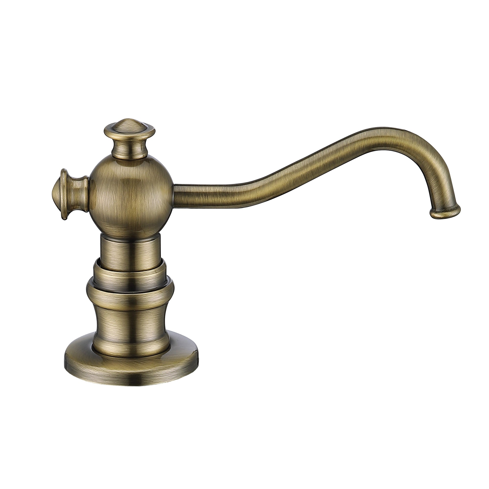 5" Deck mount solid brass kitchen soap and lotion dispenser