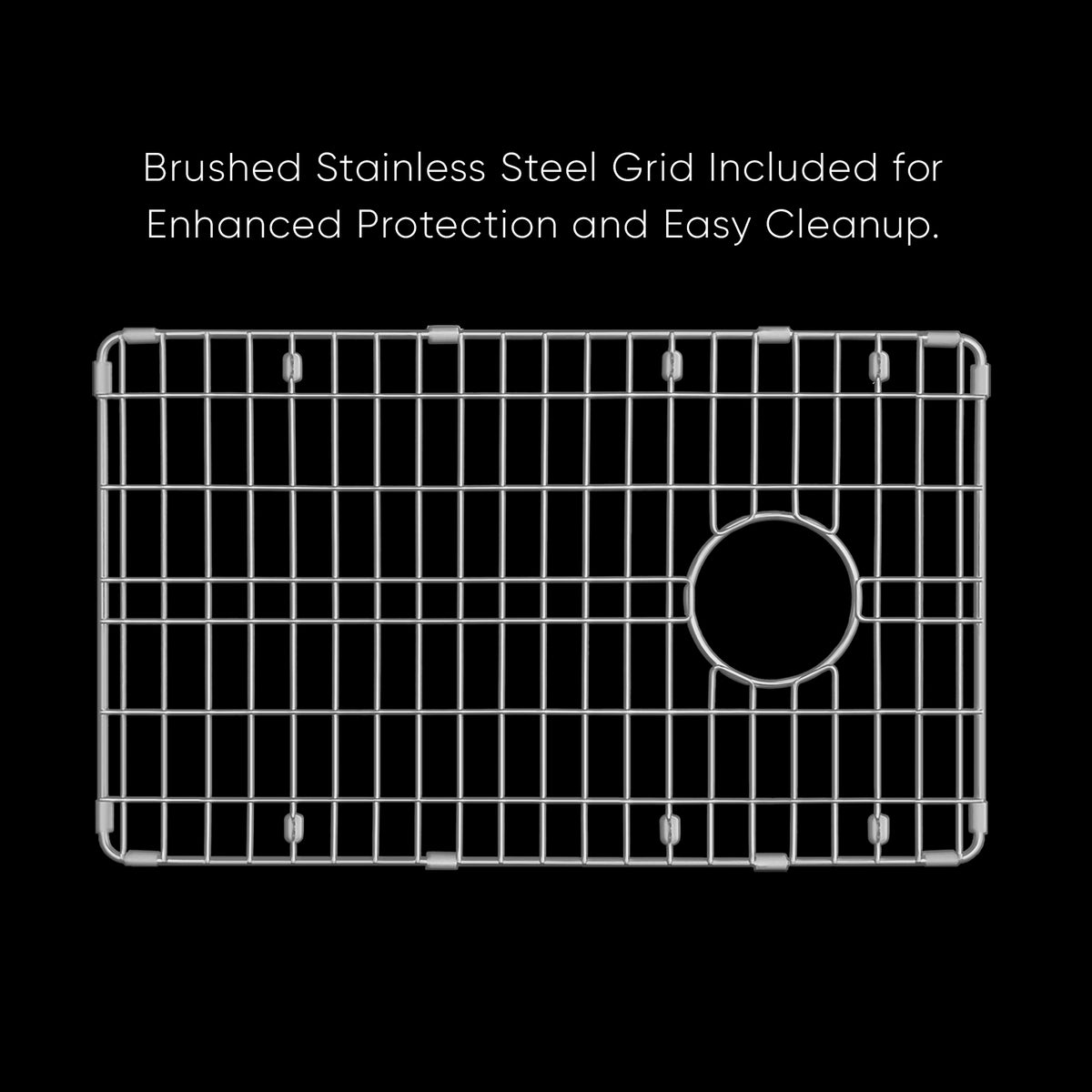 Undermount/Drop-in Single Bowl Fireclay Kitchen Sinks, Stainless Steel Grid Included