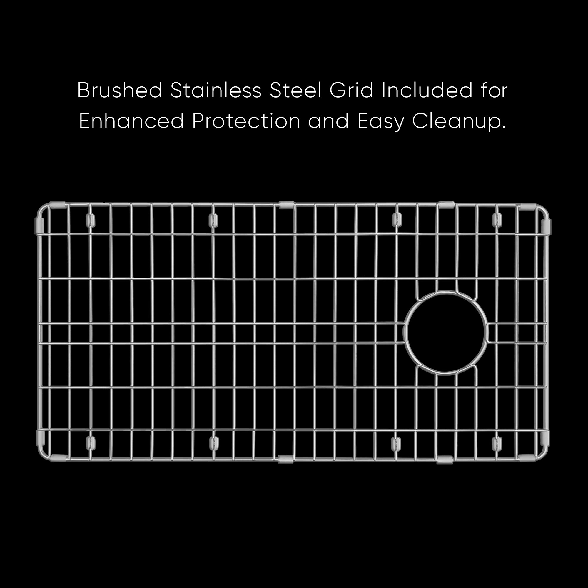 Undermount/Drop-in Single Bowl Fireclay Kitchen Sinks, Stainless Steel Grid Included