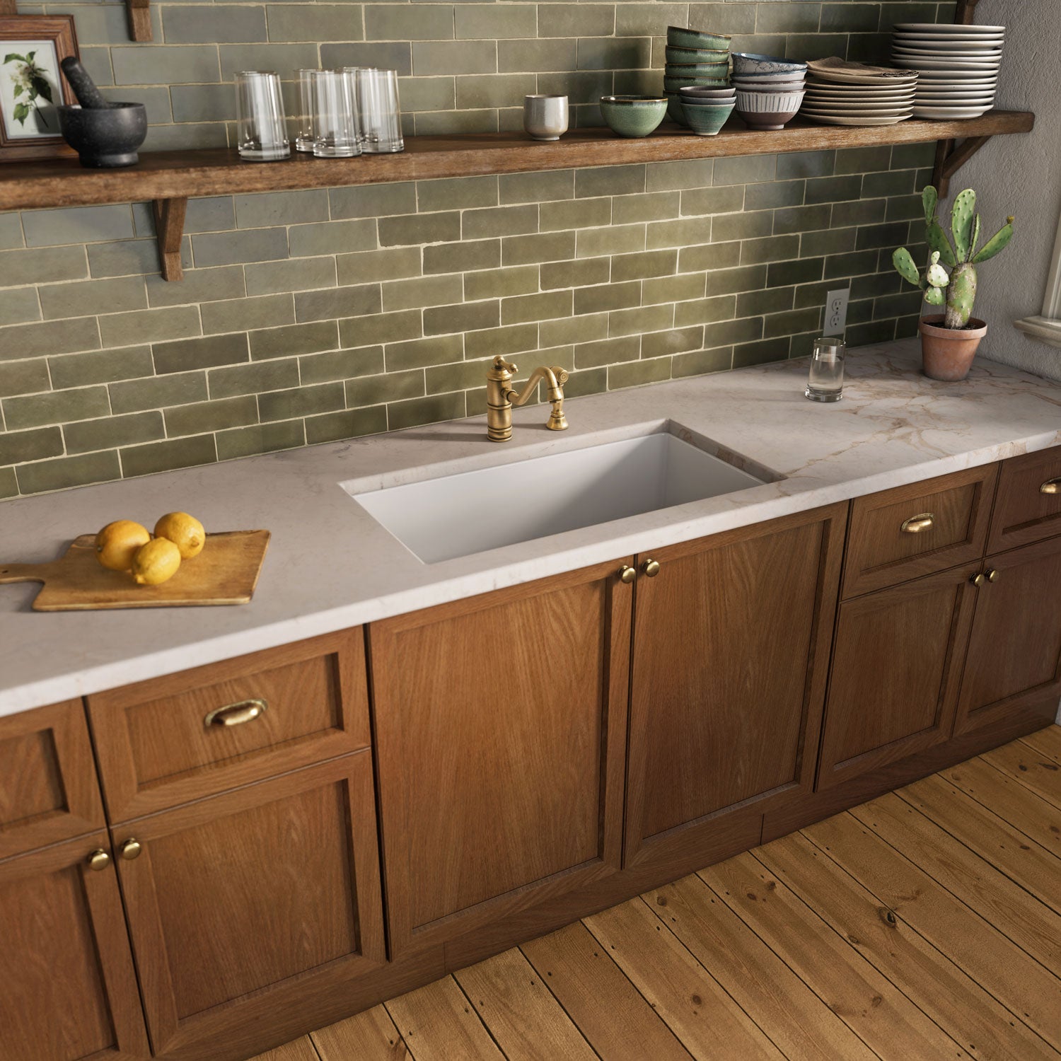 Undermount/drop-in single bowl fireclay kitchen sinks, stainless steel grid included