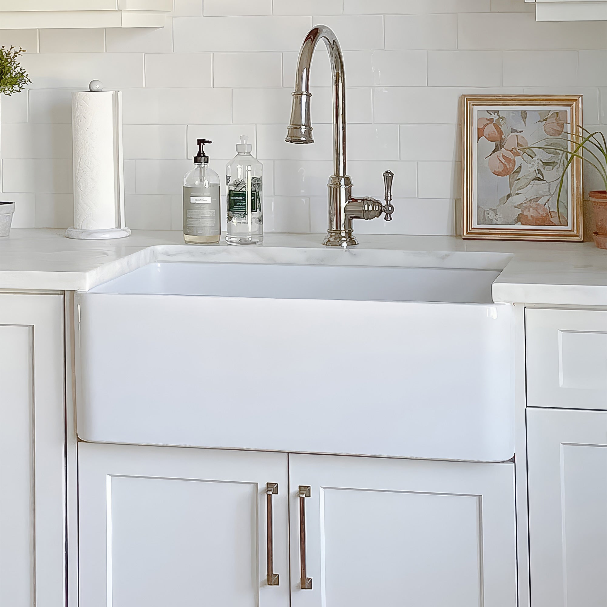 single and double bowl fireclay kitchen sinks with reversible plain front aprons