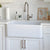 single and double bowl fireclay kitchen sinks with reversible plain front aprons