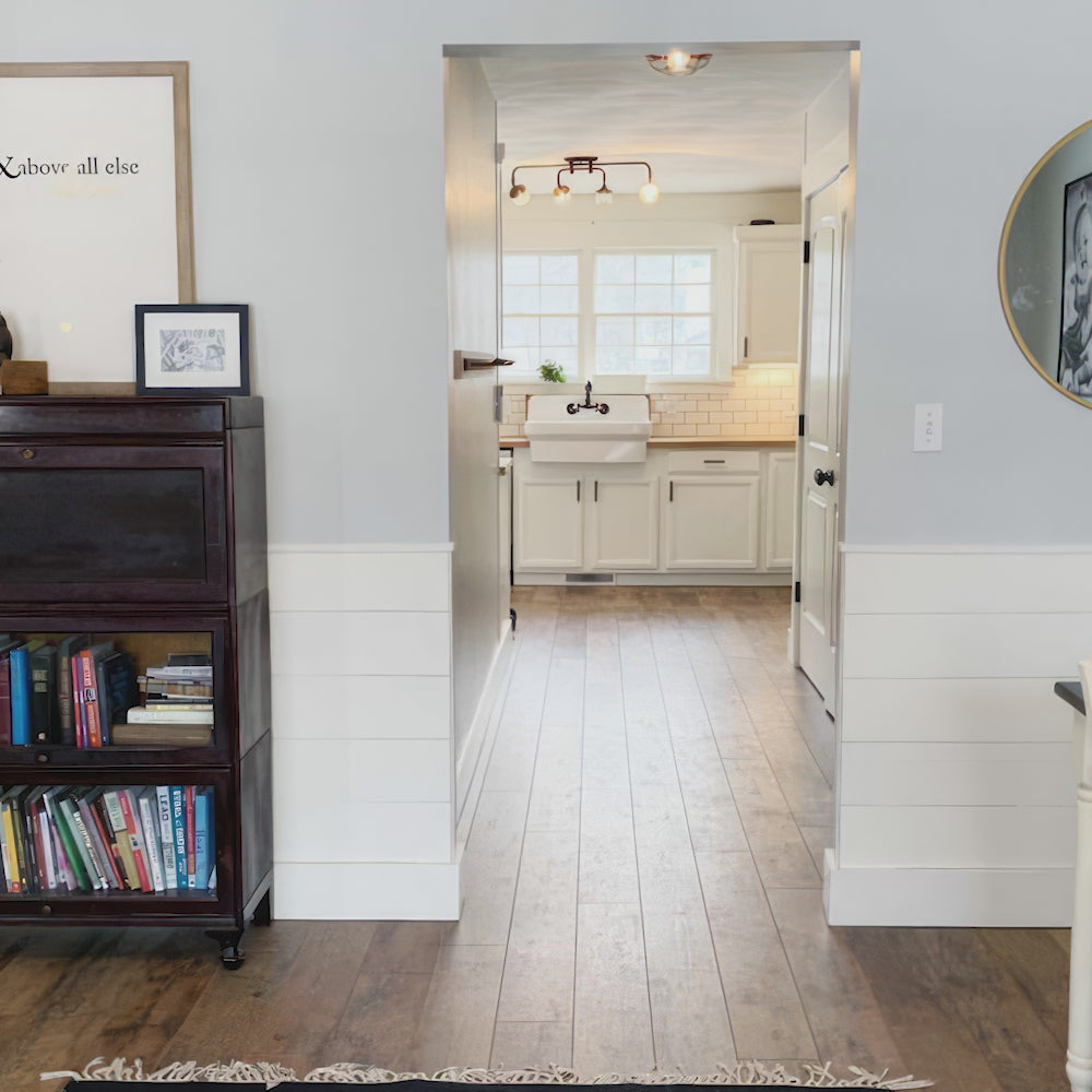 Load video: 30" single bowl fireclay kitchen/utility front apron sink with high backsplash and faucet drilling