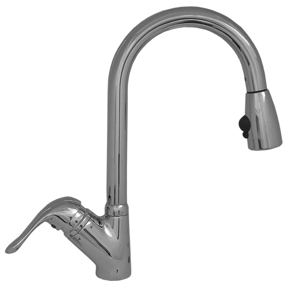 Rainforest Single Hole/Single Lever Handle Faucet with Black Spray Head