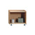 AECB38N - Aeri Wood Cart with Two Shelves and Casters