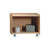 AECB55N - Aeri Large Wood Cart with Two Shelves and Casters