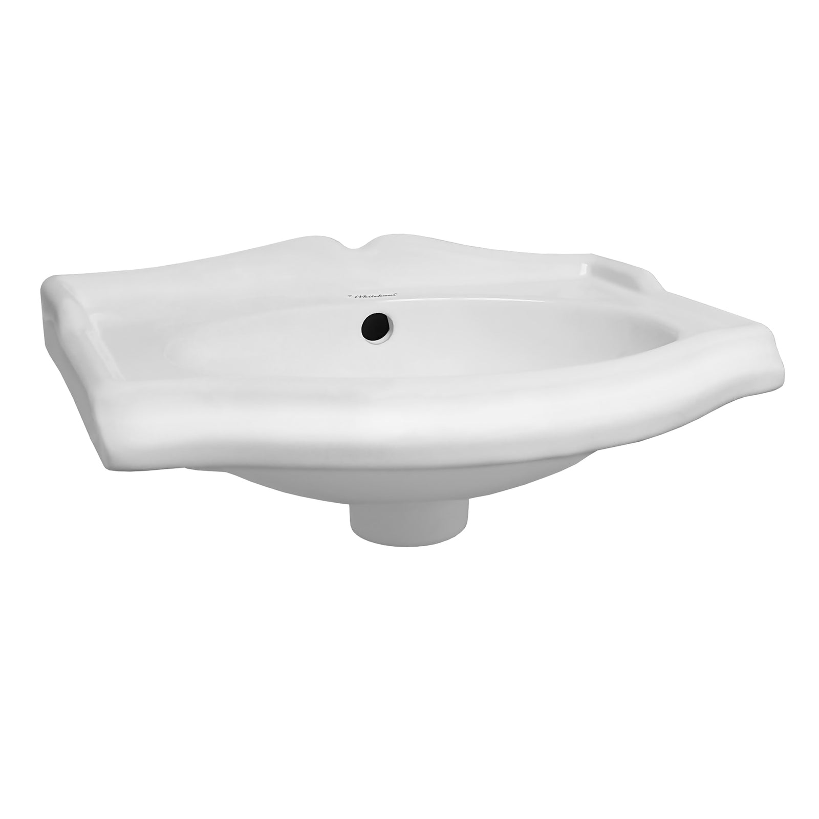 Isabella Collection 14" Small Rectangular Wall Mount Basin with Integrated Oval Bowl