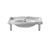 Isabella Collection 35" Large Rectangular Wall Mount Basin with Integrated Oval Bowl and Ceramic Shelf Supports