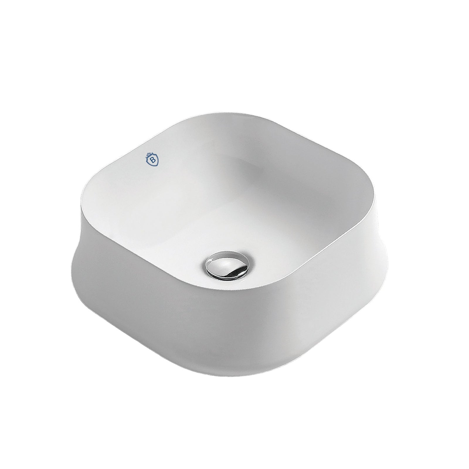 Above Mount/ Vessel Lavatory Basin With Center Drain Location