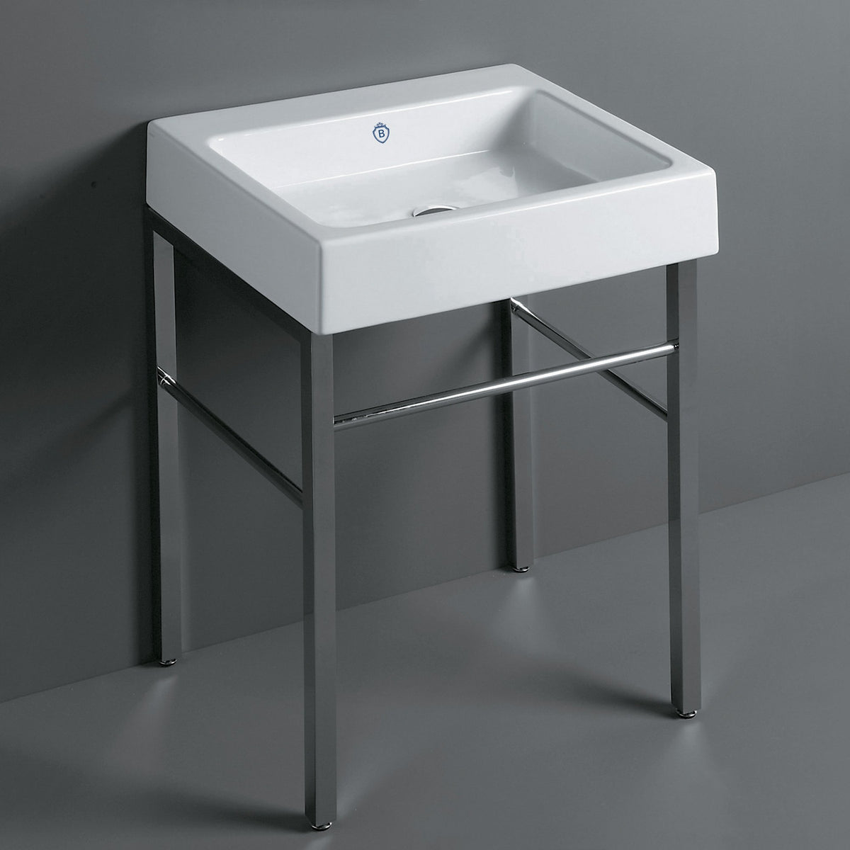 Britannia Rectangular Sink Console with Front towel Bar Whitehaus