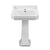 Isabella Collection 21" Traditional Pedestal with Integrated Rectangular Bowl, Backsplash, Dual Soap Ledges, Decorative Trim and Overflow