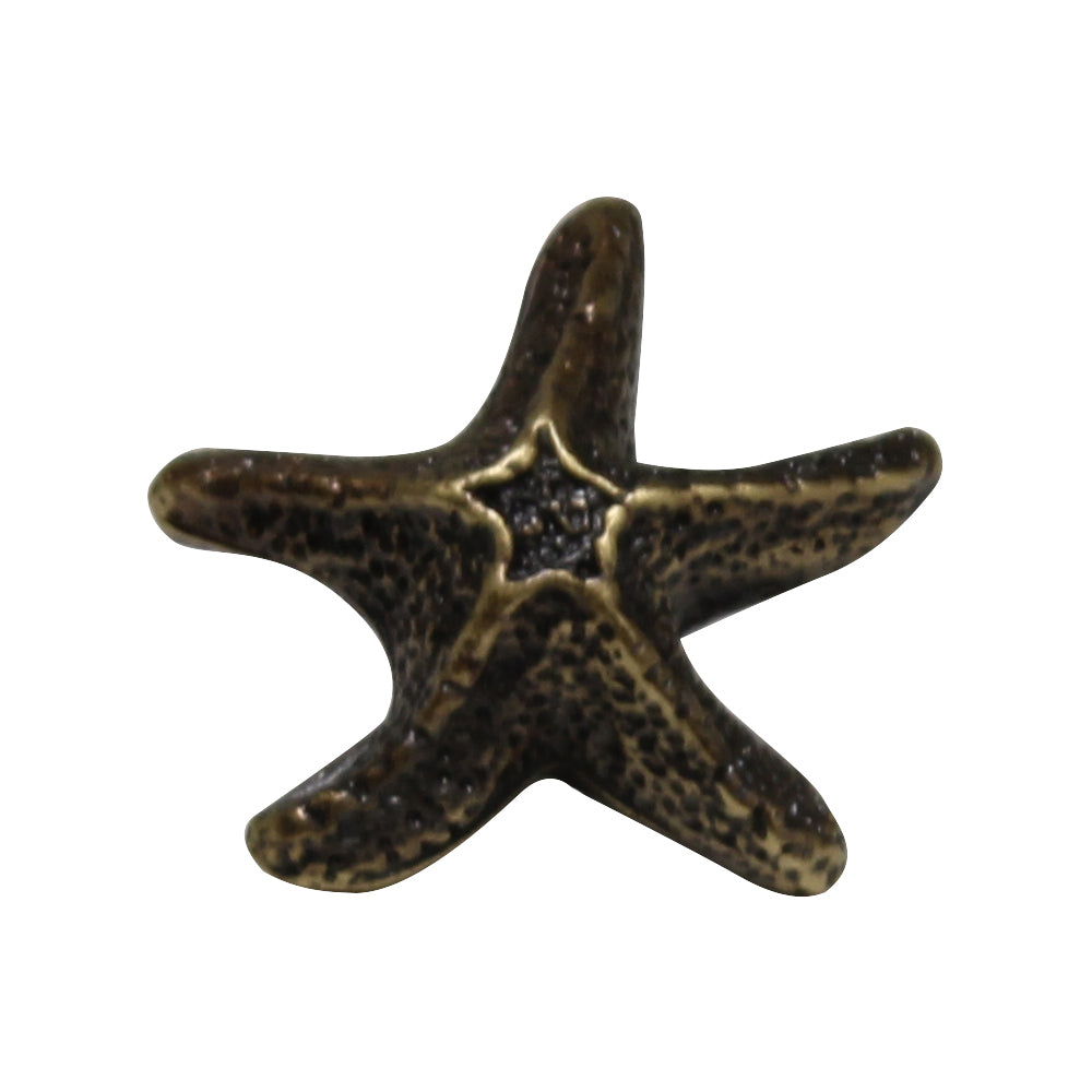 Solid brass starfish-shaped knob