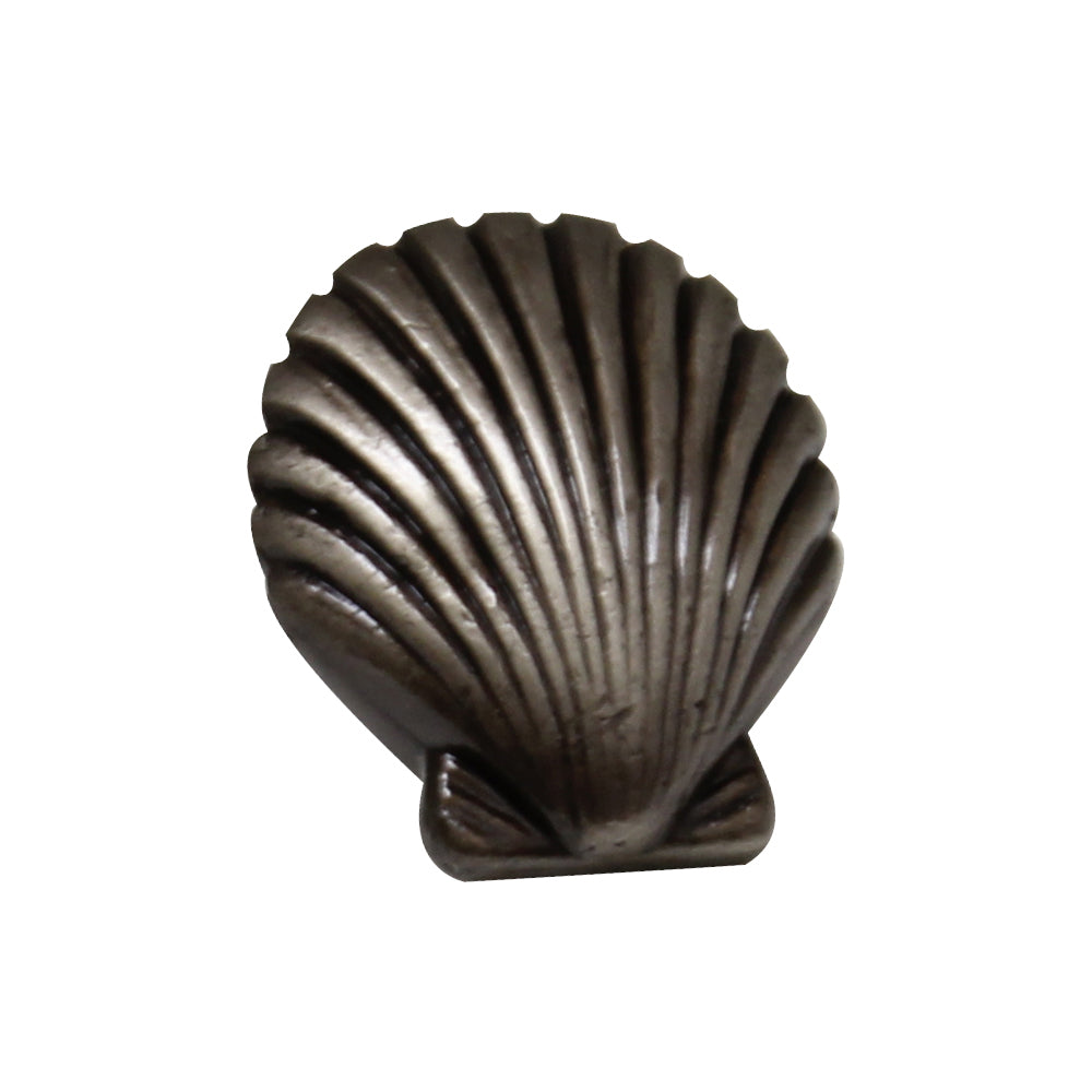 Solid brass seashell-shaped knob.
