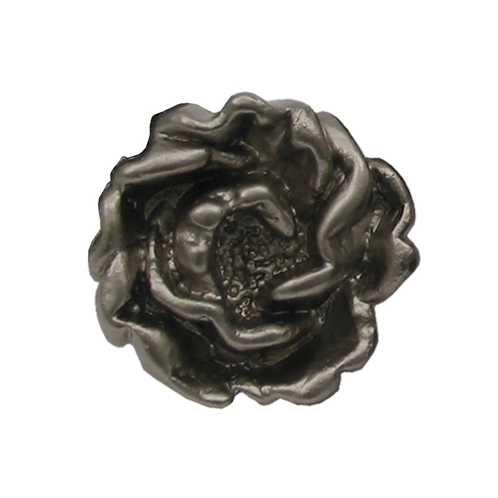 Solid brass rosette-shaped knob.
