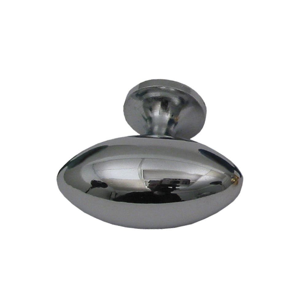 Oblong-shaped knob made of solid brass.