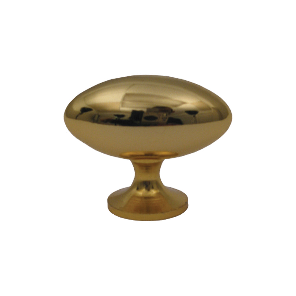 Oblong-shaped knob made of solid brass. - Whitehaus Collection