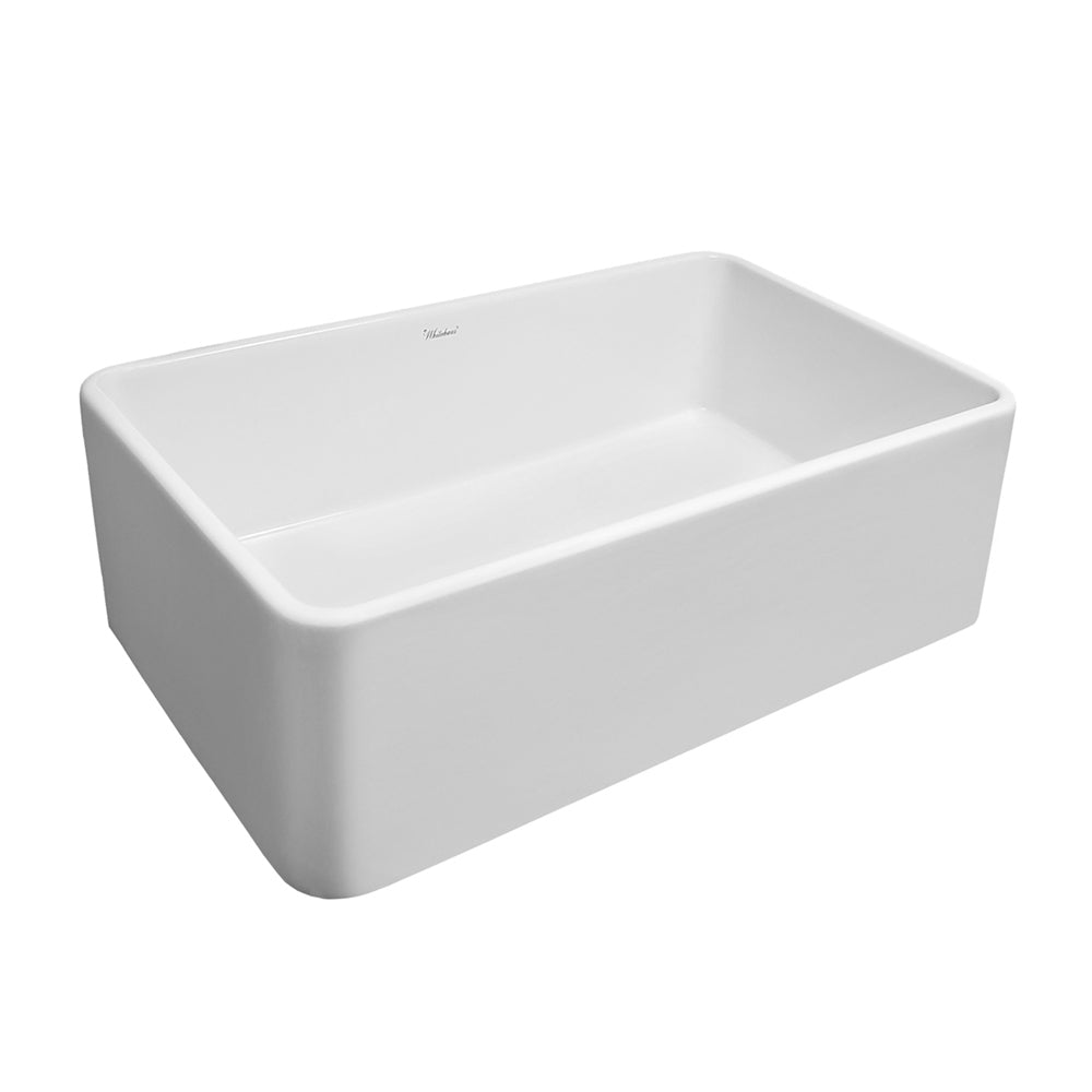 Whitehaus Collection 30 Reversible Single Bowl Fireclay Sink Set with