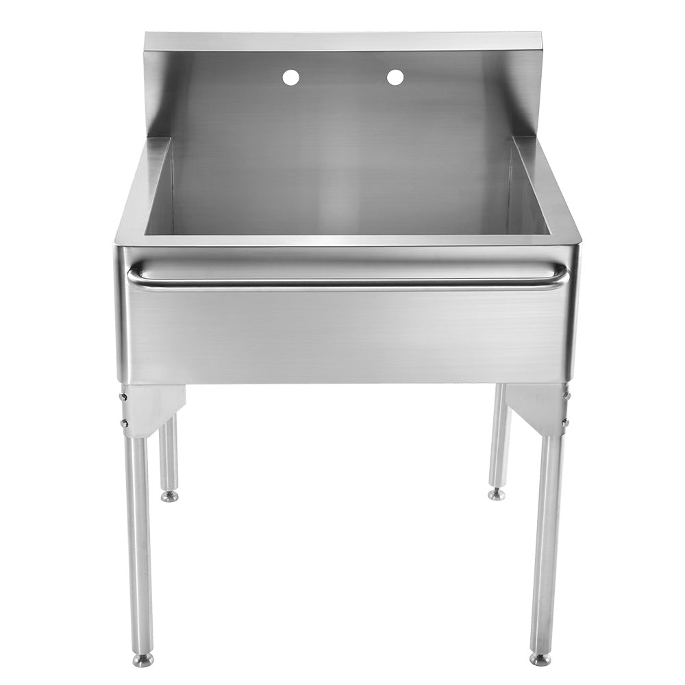 30&quot; Pearlhaus Stainless steel single bowl freestanding utility sink with towel bar