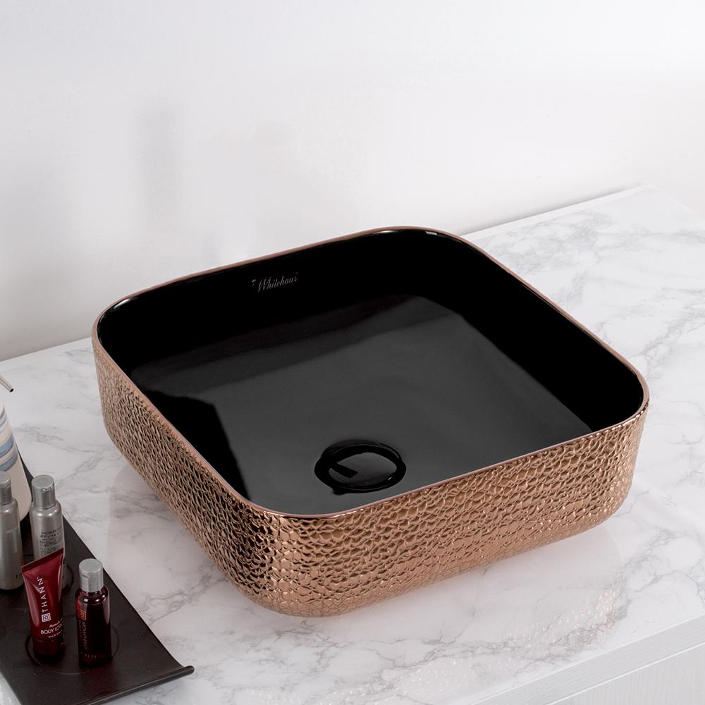 Isabella Plus 15&quot; Square Embossed Above Mount Basin