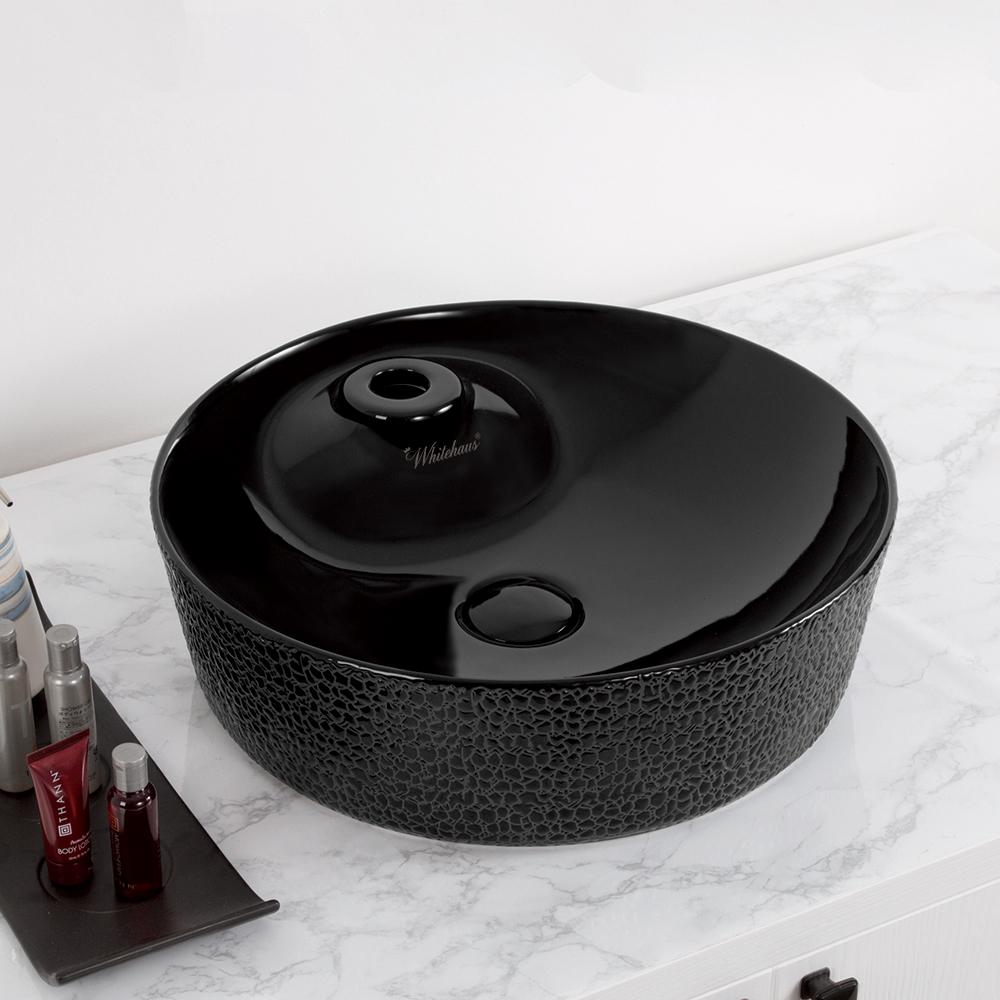 Isabella Plus 17&quot; Round Embossed Above Mount Basin