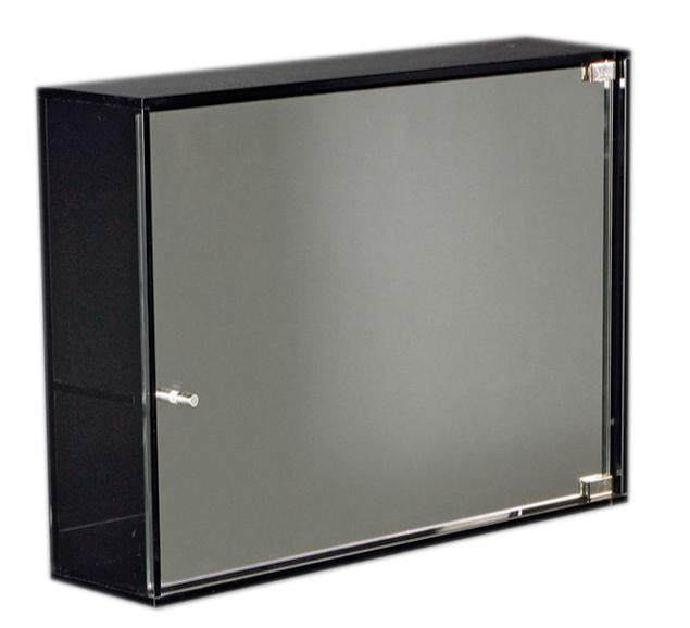 Aeri Glass Medicine Cabinet with Two Shelves and Mirror Door