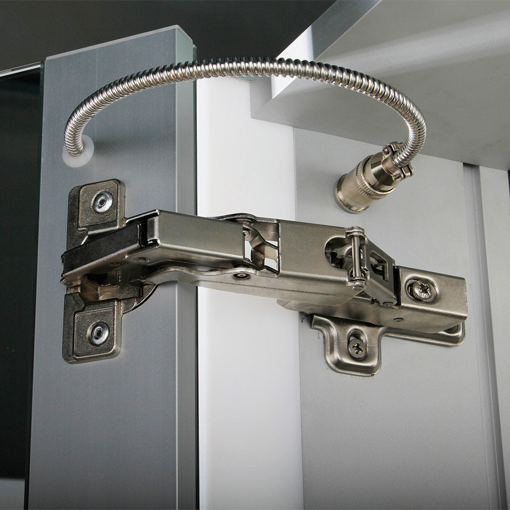 Musichaus Double Mirrored Door Medicine Cabinet with USB, SD Card, Bluetooth, FM radio, Speakers, Defogger, & Dimmer