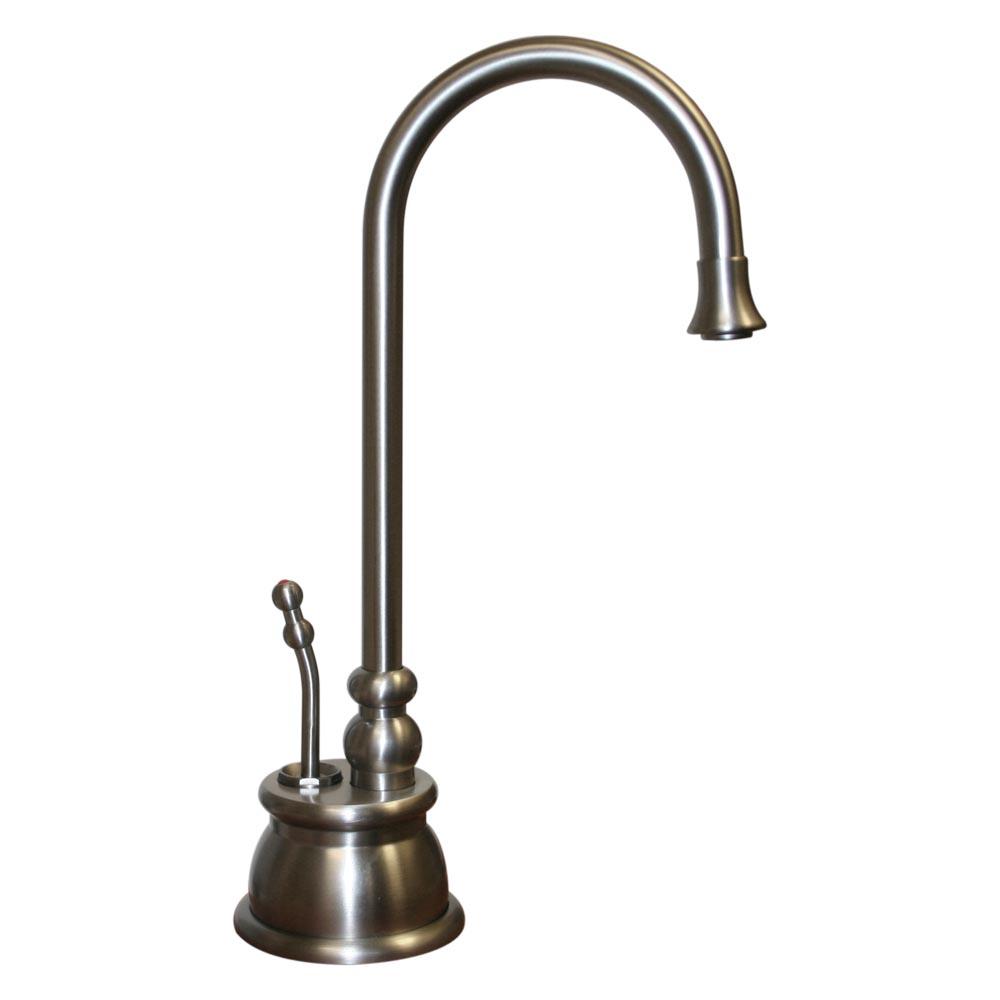 Point-of-use hot water dispenser faucets