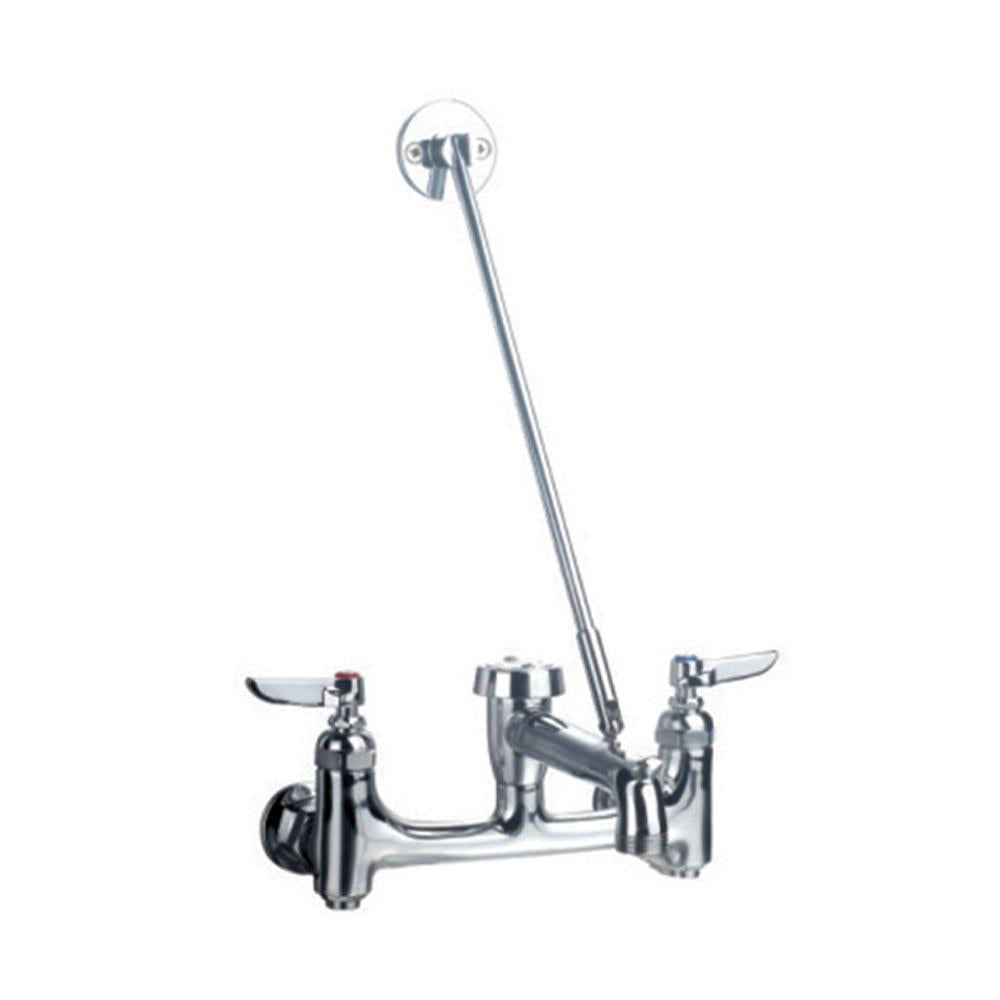 Heavy Duty wall mount service sink faucet with support bracket and lev ...