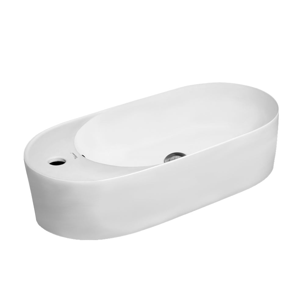 Isabella Collection 24&quot; Oval Above Mount Basin with Integrated Oval Bowl and a Center Drain