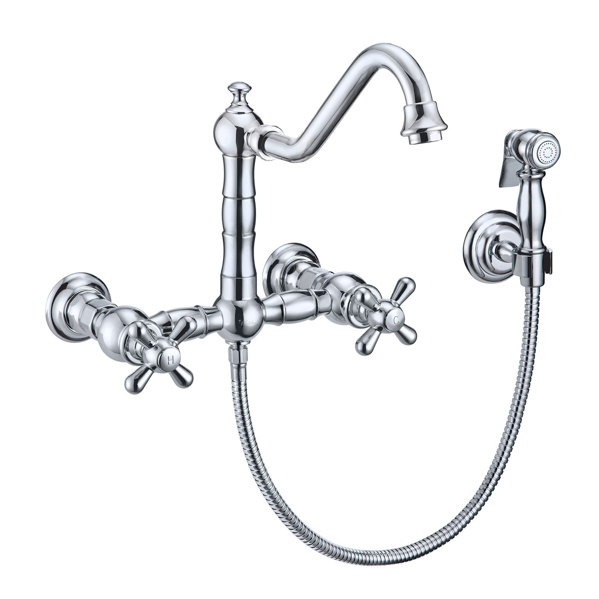 Vintage III Plus Wall Mount Faucet with a Long Traditional Swivel 