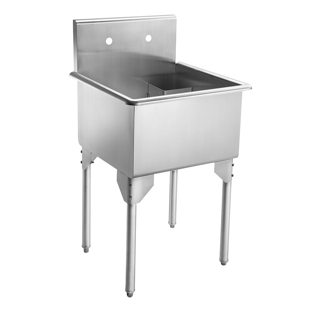 23" Pearlhaus Stainless steel small square, single bowl freestanding utility sink