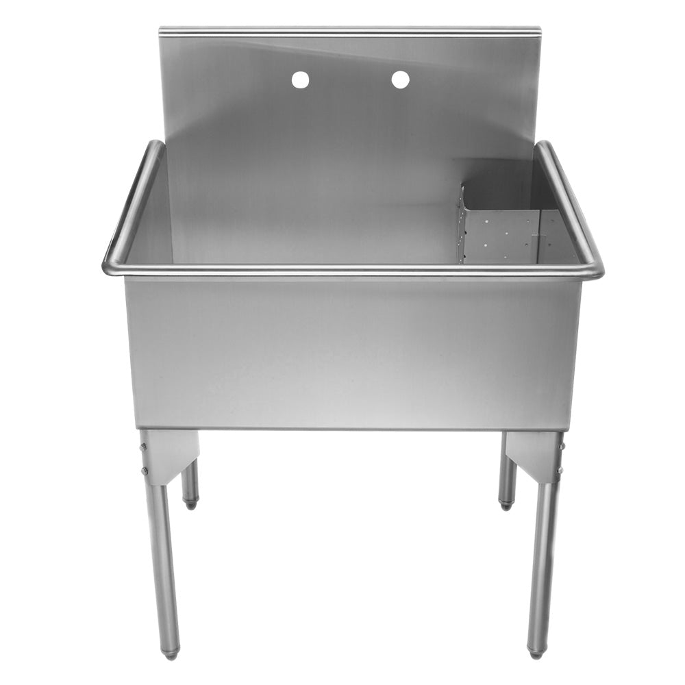 33" Pearlhaus Stainless steel single bowl freestanding utility sink