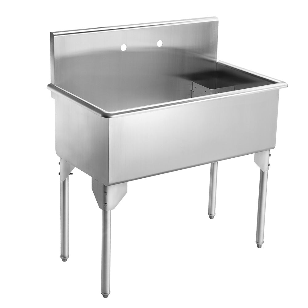 39&quot; Pearlhaus Stainless steel  large, single bowl freestanding utility sink