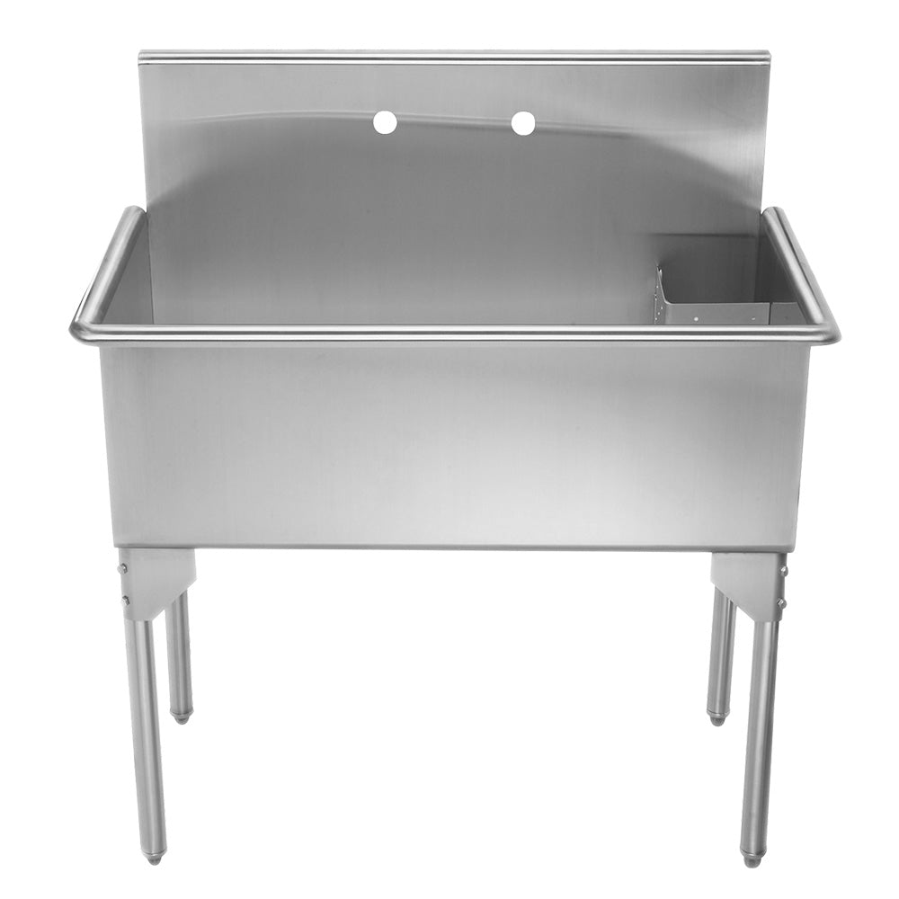 39" Pearlhaus Stainless steel  large, single bowl freestanding utility sink