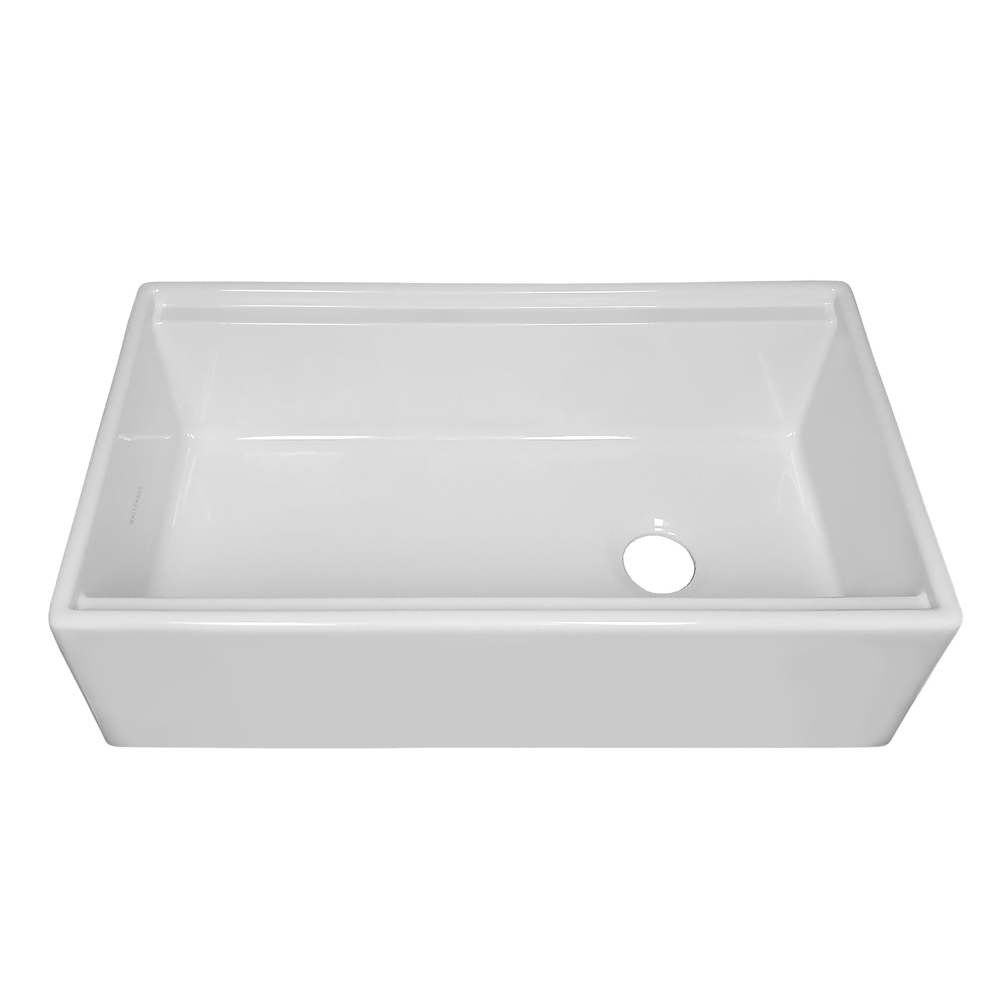 Whitehaus Collection 33 Reversible Single Bowl Fireclay Sink Set with