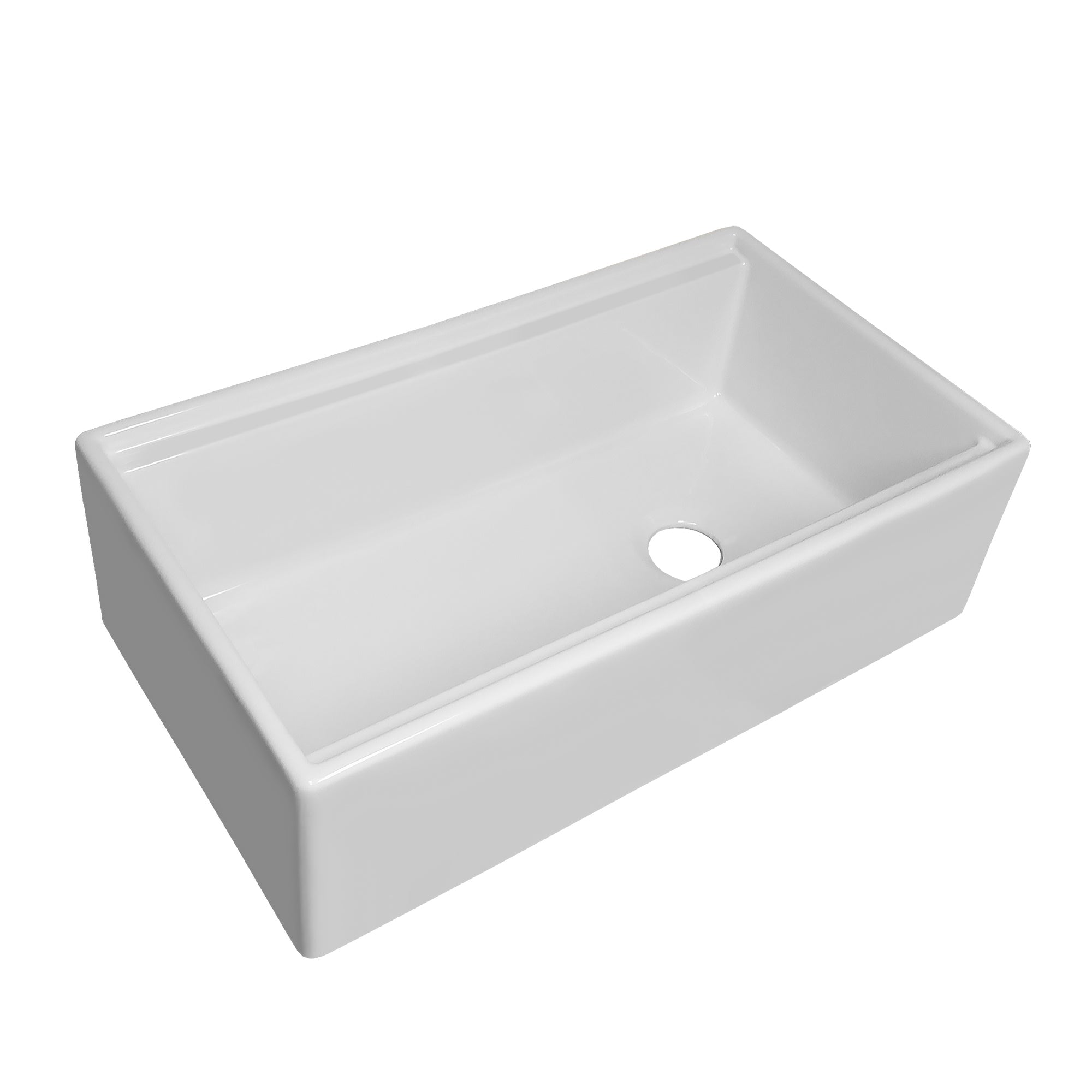 Whitehaus Collection 33 Reversible Single Bowl Fireclay Sink Set with