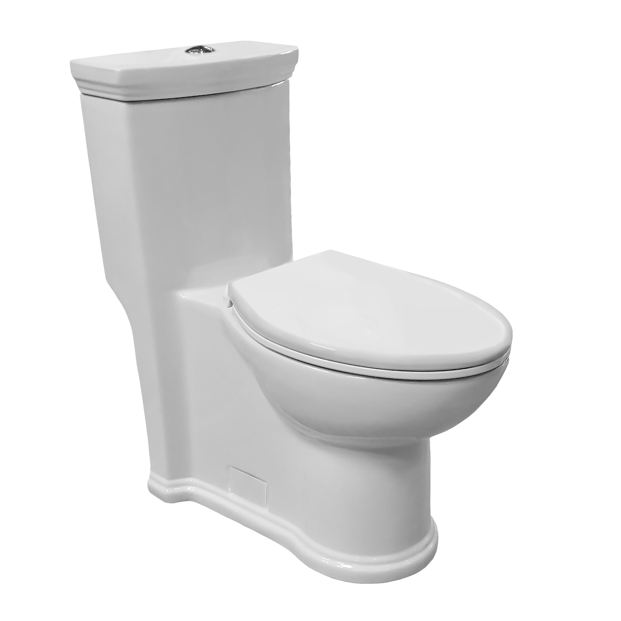 Magic Flush Eco-Friendly One Piece Toilet with a Siphonic Action Dual Flush System, Elongated Bowl 1.3/0.9 GPF