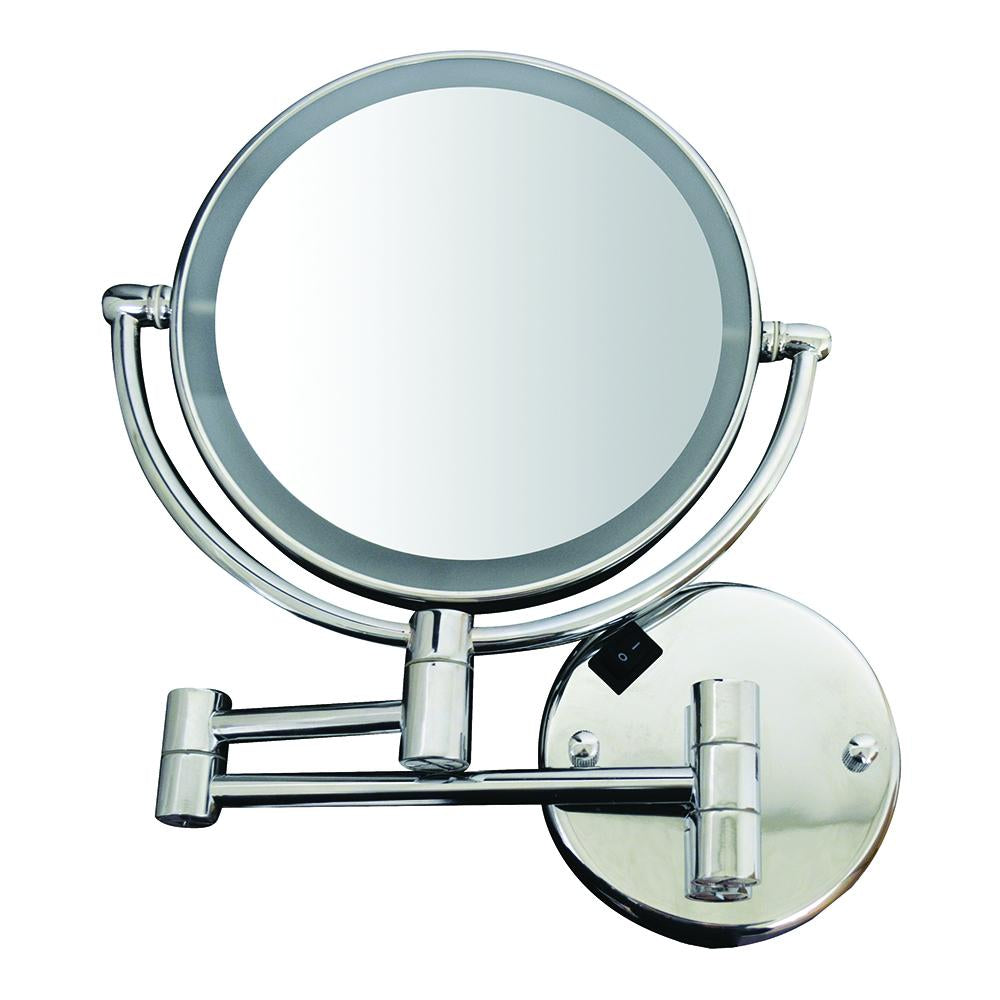 Round Wall Mount Dual Led 7X Magnified Mirror