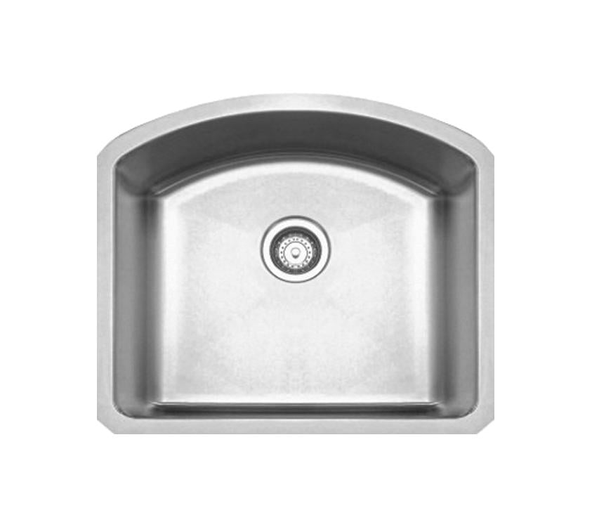 23" Noah's Collection Chefhaus Series brushed stainless steel single bowl undermount sink